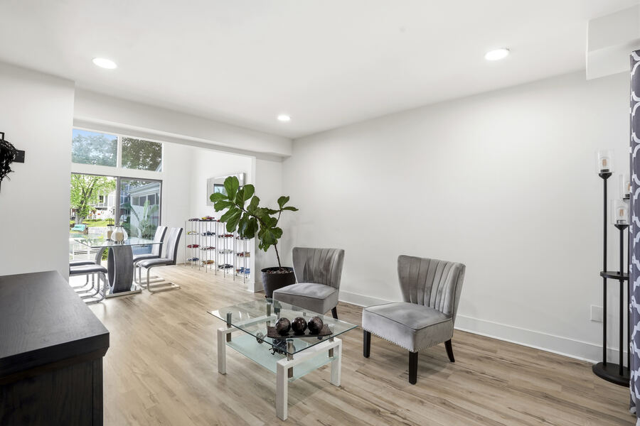Living room toward deck